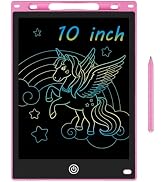 10 Inch LCD Writing Tablet - Colorful Electronic Drawing Pad & Doodle Board for Kids Ages 3-8, Er...