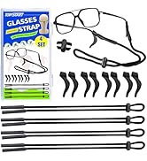 topstart All-in-One Glasses Strap & Non-Slip Ear Grippers Kit – Adjustable Eyewear Holder for Spo...
