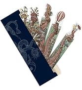 HUNGRY MINDS Hand-Drawn Octopus Bookmarks Set of 5 - Large Paper Book Marks for Reading with Uniq...