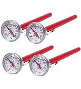 KT THERMO Instant Read 1-Inch Dial Thermometer(4-Pack),Best for The Coffee Drinks,Chocolate Milk ...