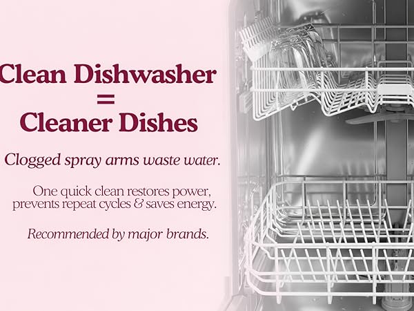 A clean dishwasher=cleaner dishes for your family.
