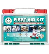 General Medi 295 Pieces Professional First Aid Kit - HardCase First Aid Box - Contains Premium Me...