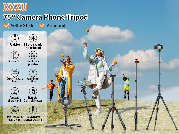 75" Camera Phone Tripod