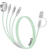 4-in-2 Charging Cable for Apple Watch Charger/Samsung/iPhone Charger,Car/Office/Camping/Travel Es...