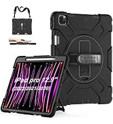 Case for iPad Pro 12.9 2022 6th Generation/2021 5th Gen: Military Grade Silicone Protective Cover...
