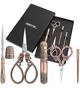Embroidery Scissors Kits Include 2 Pairs Vintage Scissors, European Style Sewing Tools with Sewin...