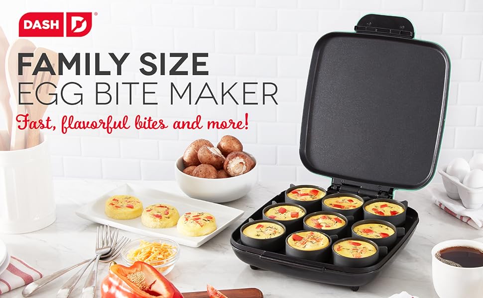 Egg Bite Maker, Breakfast, Egg Cups, Sous Vide, Griddle, 9 Egg Bites