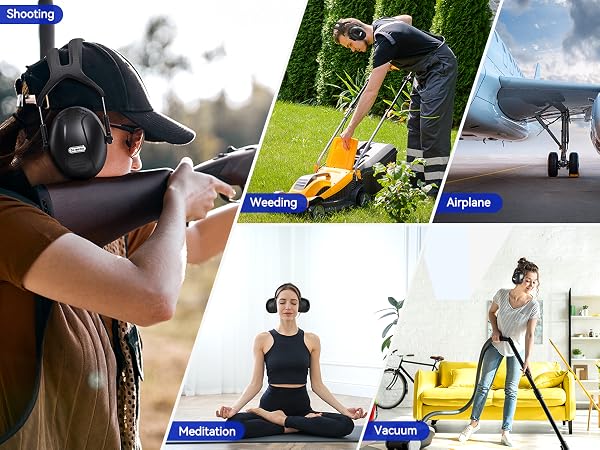 Dr.meter Hearing Protection Ear Muffs Noise Reduction Safety Earmuffs Kids Adult Hearing protection