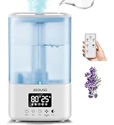 BEOUSG 5L Top Fill Ultrasonic Humidifier,Mist Humidifiers with Timer & Humidity Control for Bedro...