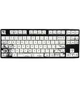 JSJT Custom Keycaps 110 Key Set Ink Panda Keycaps for Full Sized Keyboard Dye-Sublimation PBT OEM...