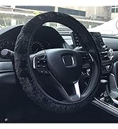 KAFEEK Elastic Long Microfiber Plush Steering Wheel Cover for Winter Warm, Universal 15 inch, Ant...