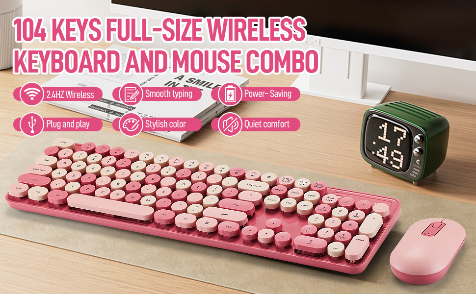 Wireless Keyboard and Mouse Combo,