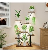 Plant Stand Indoor with Grow Lights, 7 Tiered Plant Shelf Indoor, 50'' Corner Plant Stands for In...