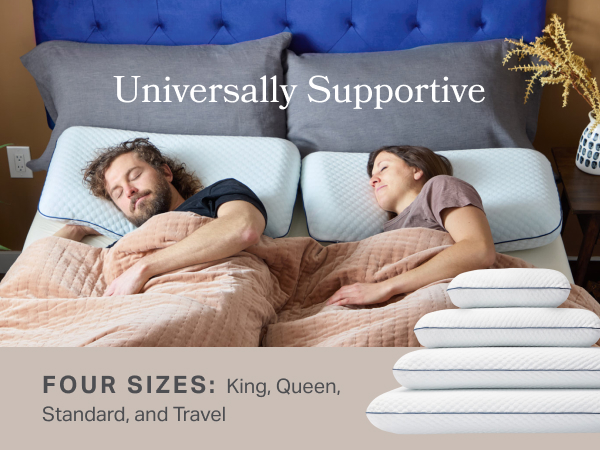 Universally Supportive Available in four sizes: King, Queen, Standard, and Camping.