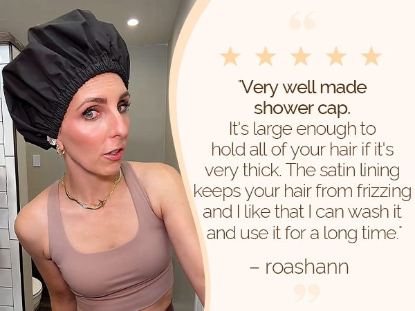 black shower cap