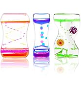 Coitak Liquid Motion Bubbler Timer for Sensory Play, Fidget Toy, Desk Top, 3 Pack, Assorted Color...