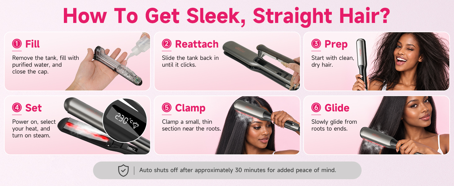 steam hair straightener for black hair