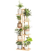 Bamboo 6 Tier 7 Potted Plant Stand Rack Multiple Flower Pot Holder Shelf Indoor Outdoor Planter D...