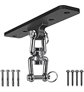 Dolibest Heavy Bag Hanger,Wall Ceiling Mount Hook 360° Rotation Wood Beam Holder Body Weight Stre...