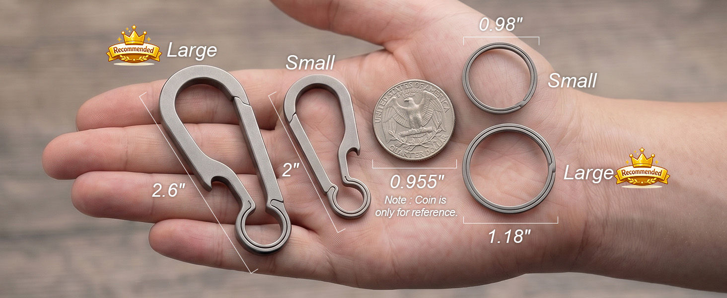 titanium key rings