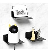 Wisfame Small Wall Shelves Set of 3, 5 Inch Metal Display Ledges for Small Models, Funkos, Collec...
