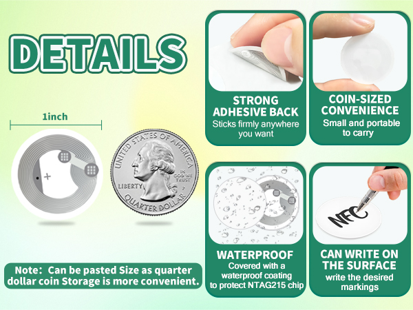 NFC tags;NFC tag;nfc stickers;nfc;nfc tags sticker;nfc chip;programmable;Blank;tag;amiibo; chip