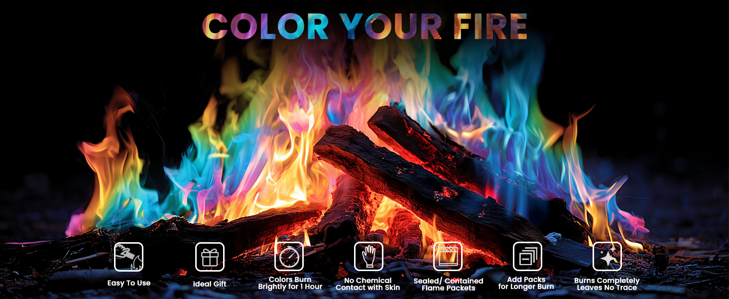 fire color changing packets fire pit