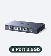 UGREEN 2.5Gb Switch, 8-Port Ethernet Switch, 8 x 2.5Gb Uplink Plug & Play