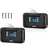 72W 3 Ports 12V RV USB Outlet with LED Voltmeter, 2PCS Dual QC3.0 36W & PD3.0 Type-C Quick Charge...