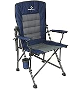 ROCK CLOUD Folding Camping Chair Adjustable Lumbar Support Camp Chairs Outdoor for Lawn Hiking Fi...