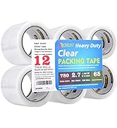 APORNI Clear Packing Tape Heavy Duty Refill Rolls Sealing Great for Packing Box Shipping and Movi...