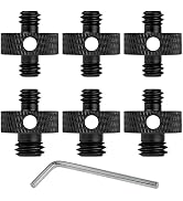 Rigych Camera Mount Screw 1/4" Male to 1/4" Male & 1/4" to 3/8" Tripod Screw Adapter with Hole 7 ...