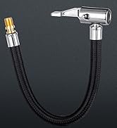 LUMITECO Locking Tire Chuck with Rubber Hose and Standard Tire Valve Fine Thread, Tire Inflator P...