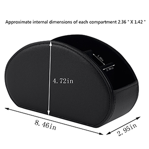Black curved remote control stand size