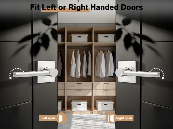 Nickel Passage Door Handle