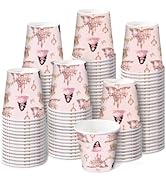 RUSPEPA Princess Fairytale 3oz Paper Cups, 100 Pack Disposable Party Cups, Pink Princess & Castle...