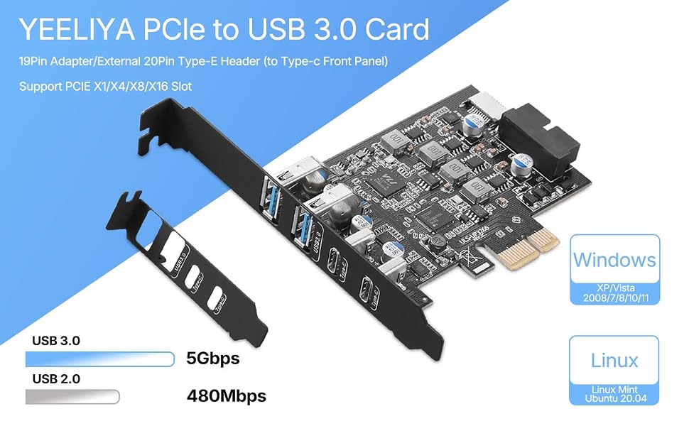 pcie usb expansion card