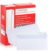 Zzrywuty #10 Letter Size Mailing Envelopes for Business, 500pcs Self Seal Windowless Security Env...