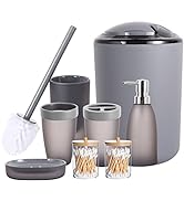 iMucci Bathroom Accessories Set - with Trash Can Toothbrush Holder Soap Dispenser Soap and Lotion...