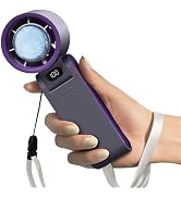 WISFISSH Handheld Fan with Intelligent Refrigeration Piece, Led Display, 100-Speed Stepless Adjus...