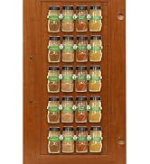 Simple Houseware Spice Gripper Clips Strips Cabinet Holder - 4 Strips, Holds 20 Jars, White