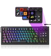 darkFlash K87PRO TKL Mechanical Keyboard with 6 LCD Stream Control Keys & 3 Media Knobs – Gasket ...