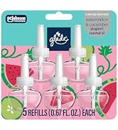 Glade PlugIns Refills Air Freshener, Watermelon & Cucumber, Scented and Essential Oils for Home a...