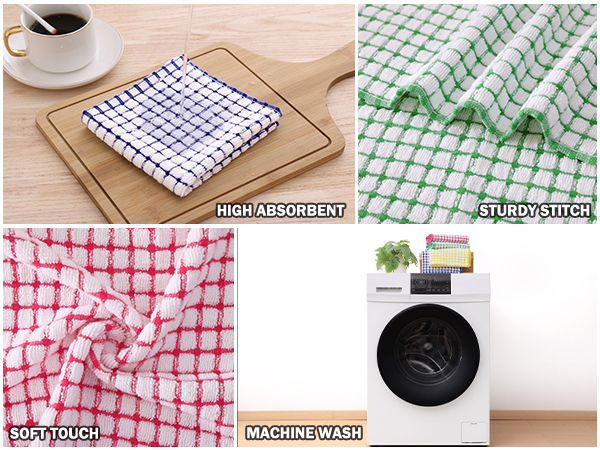 Soft, Absorbent, Machine wash