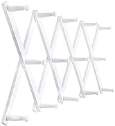 SKOLOO Accordion Wall Hanger, Modern Expandable Coat Rack Wall Mounted, Solid Wooden Wall Hat Rac...