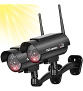 BNT Solar Powered Fake Security Camera, Bullet Dummy Security Camera Simulated Surveillance Syste...