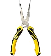BOOSDEN 8 inch Needle Nose Pliers with Side Cutters, Precision Long Nose Pliers with Wire Cutters...
