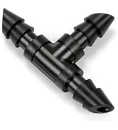 Copadri Drip Irrigation Tee Fittings:60 Pieces 1/4'' Drip Line Barbed Tee Connectors for 1/4 Inch...