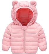 AIWUHE Baby Boys Girls Hooded Puffer Vest Winter Lightweight Sleeveless Bear ears Zipper Up Jacket