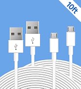 2 Pack 10ft 3M Micro USB Cable, Charging and Data Transfer, Micro USB Power Cord for Wyze Cam YI ...
